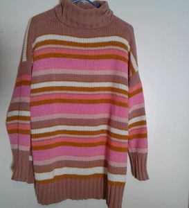 AE Stripe Chenille Tunic Sweater
